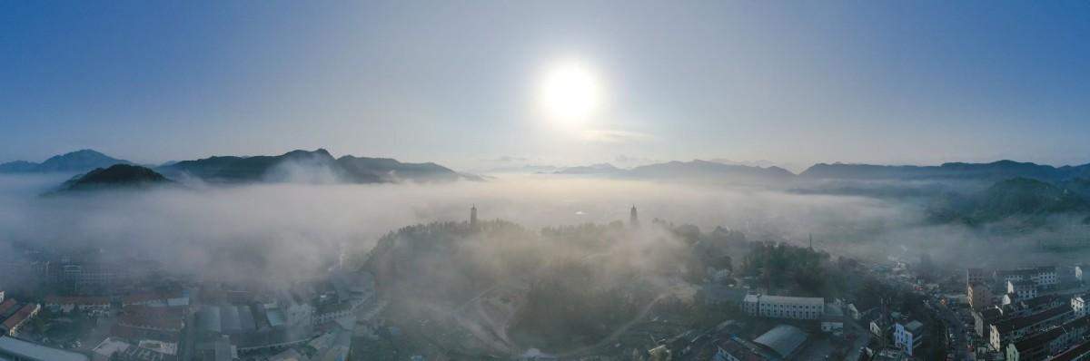 天台万魁双塔：六百年文脉重光，双笔凌霄映古今