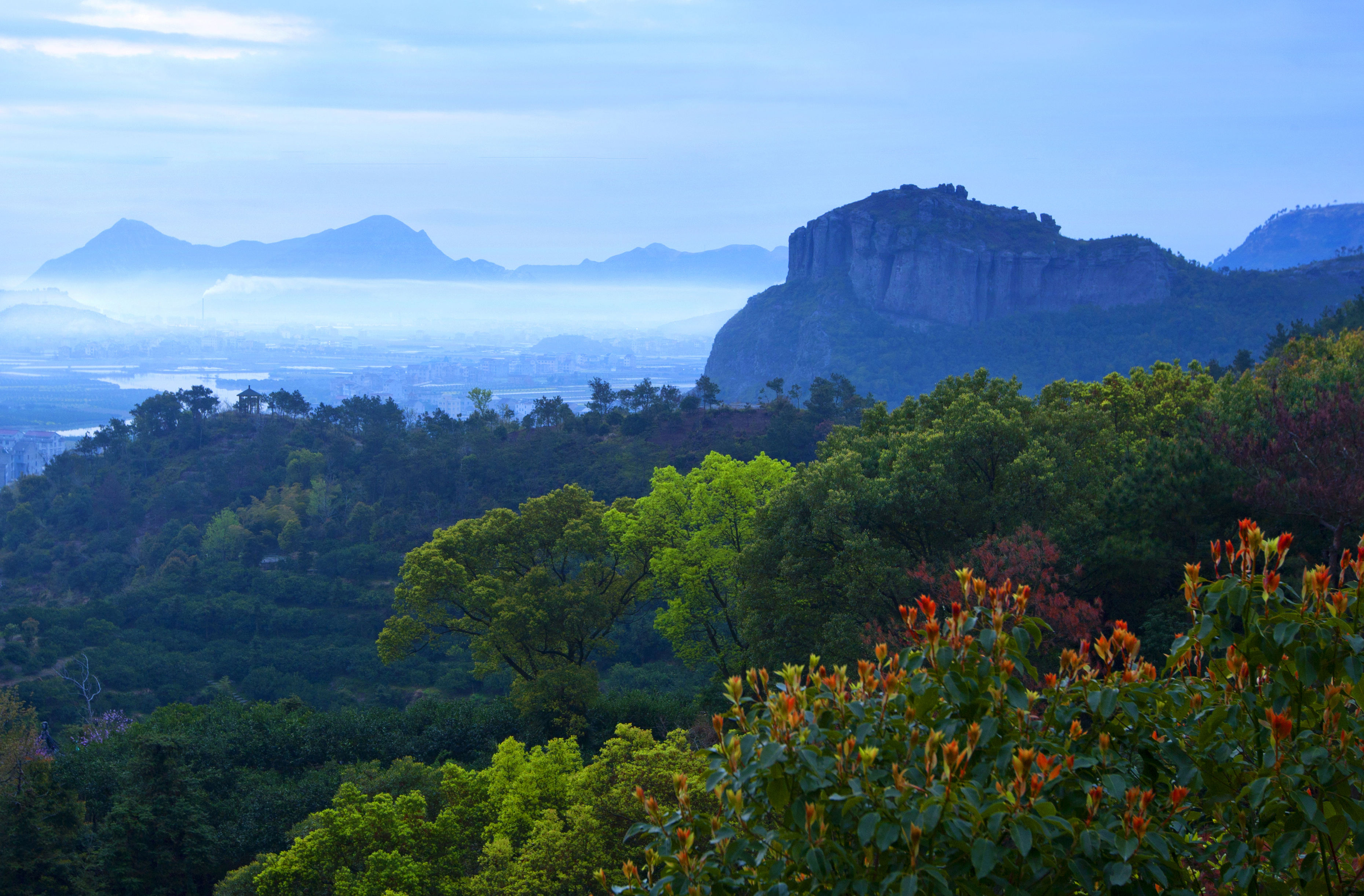 临海桃渚石柱灵峰（农田、低山、村庄、日出日落、情绪）(图2)