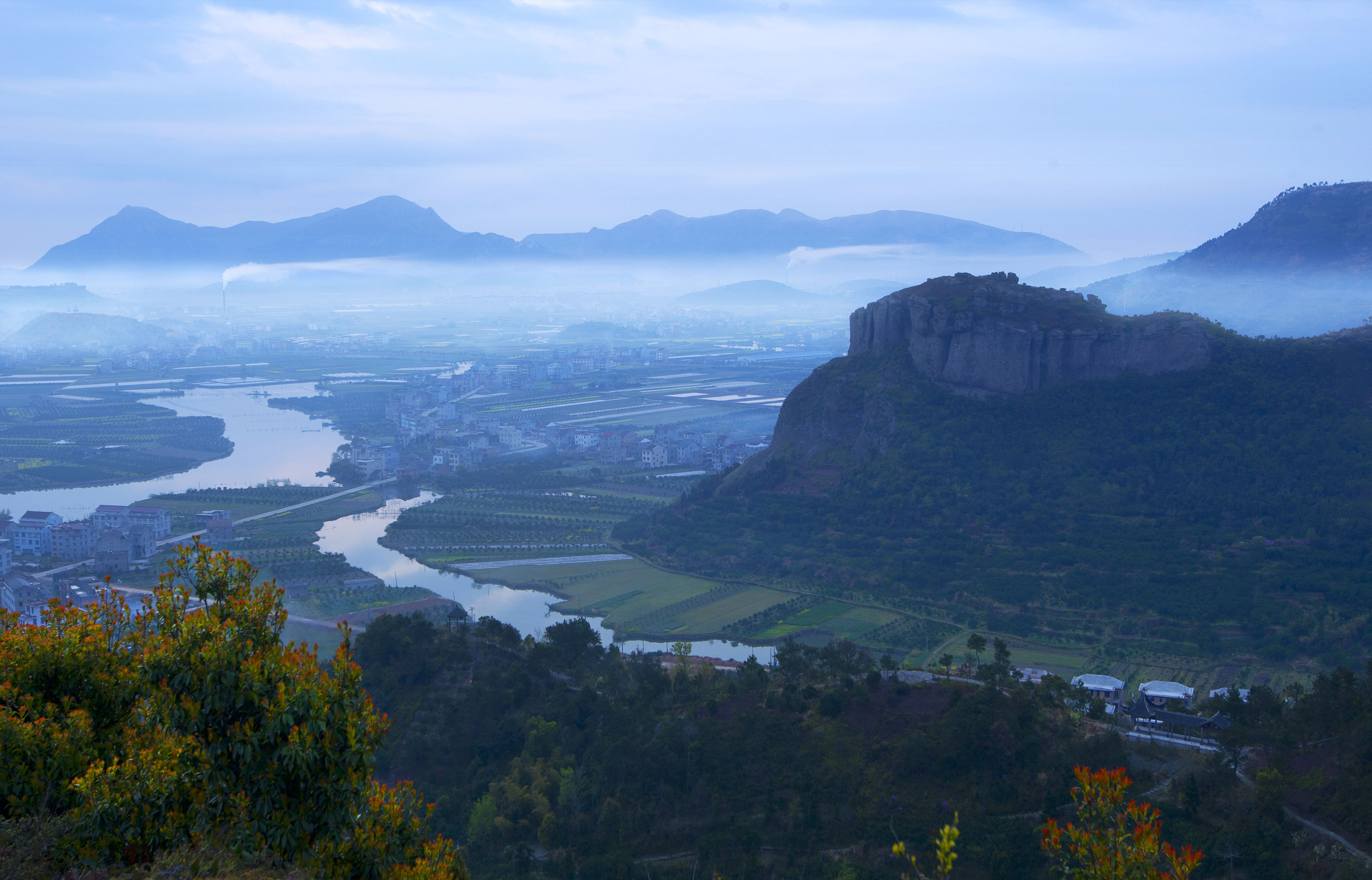 临海桃渚石柱灵峰（农田、低山、村庄、日出日落、情绪）(图4)
