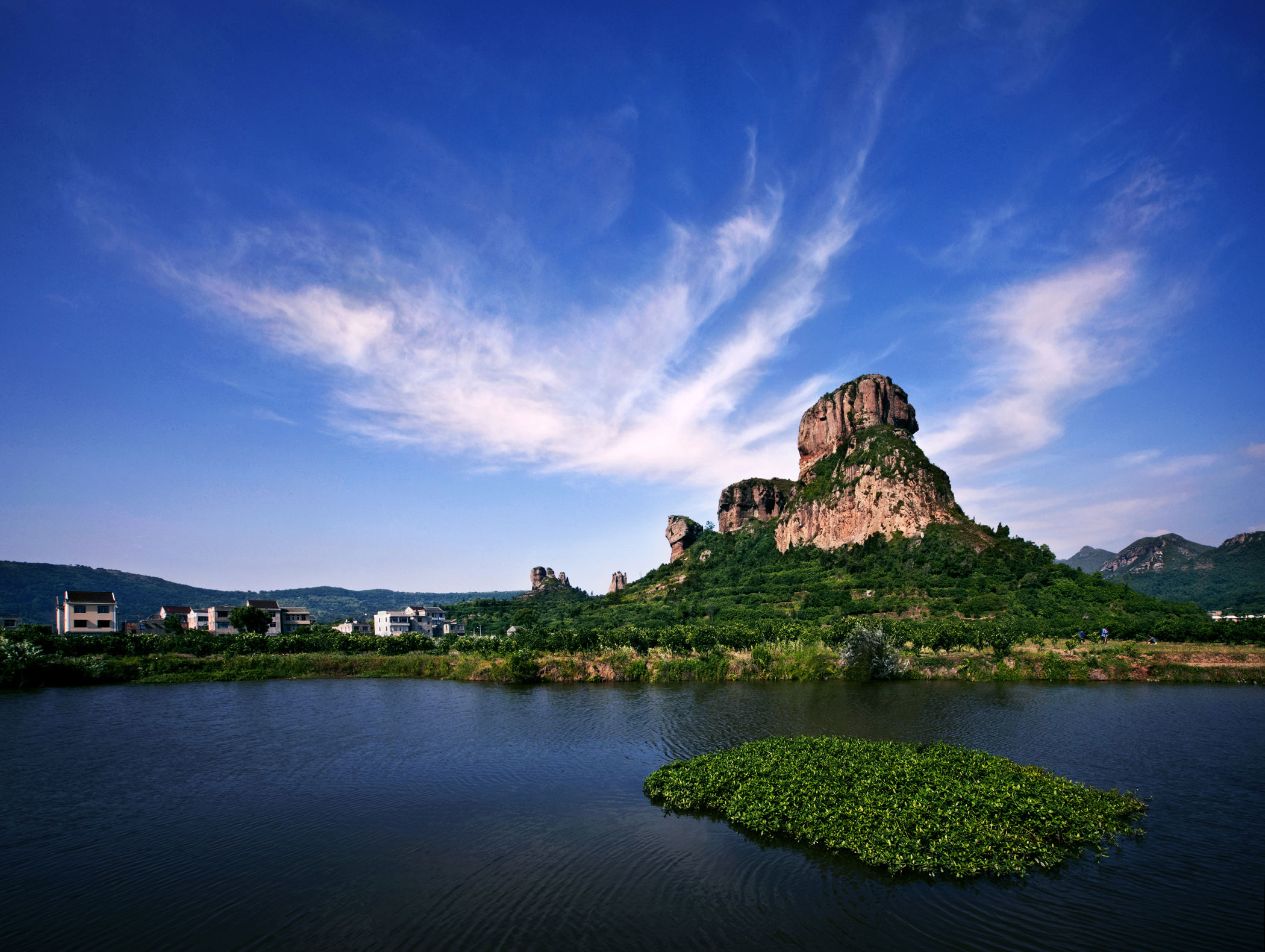 临海桃渚石柱灵峰（农田、低山、村庄、日出日落、情绪）(图5)