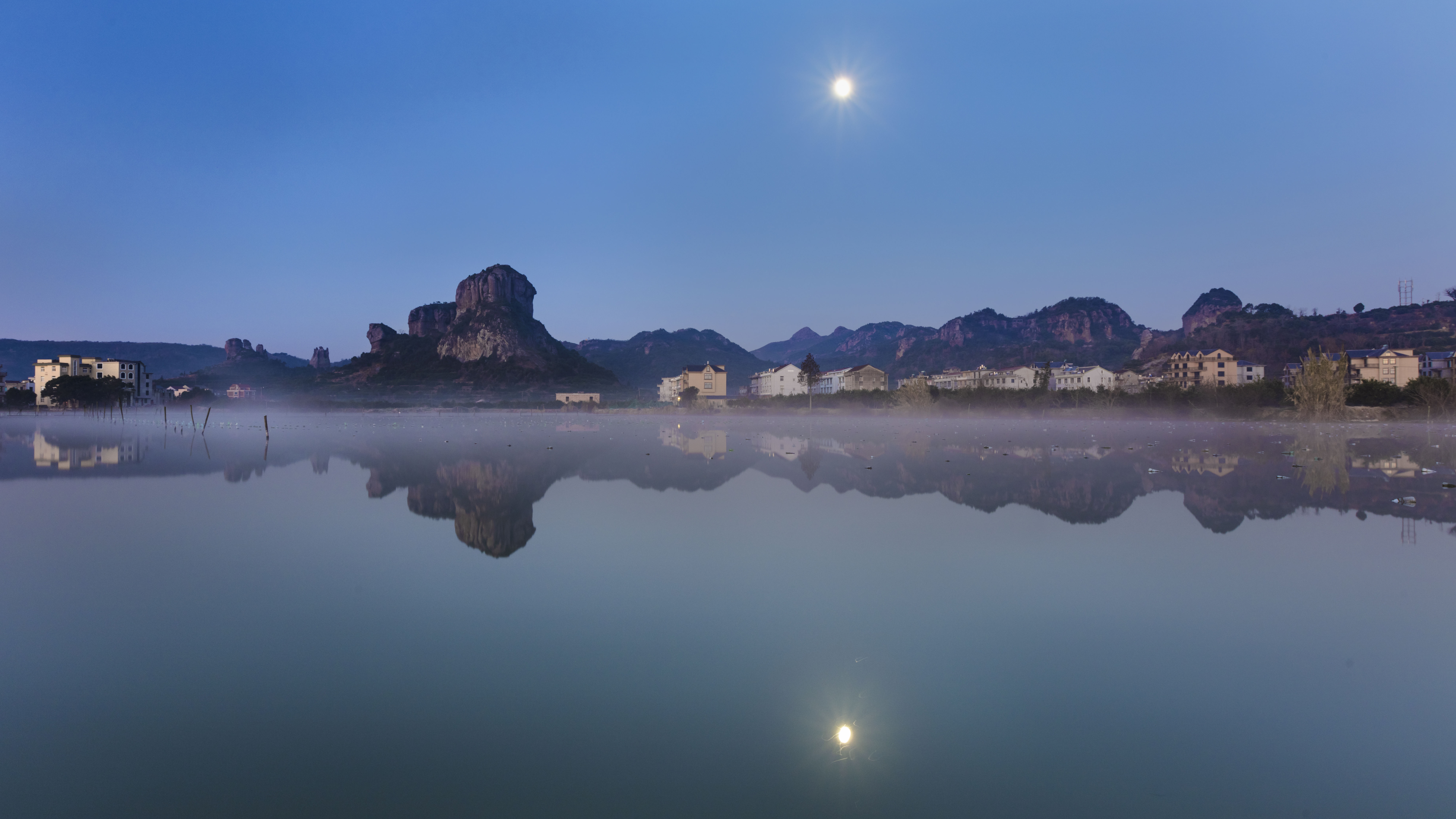 临海桃渚石柱灵峰（农田、低山、村庄、日出日落、情绪）(图8)