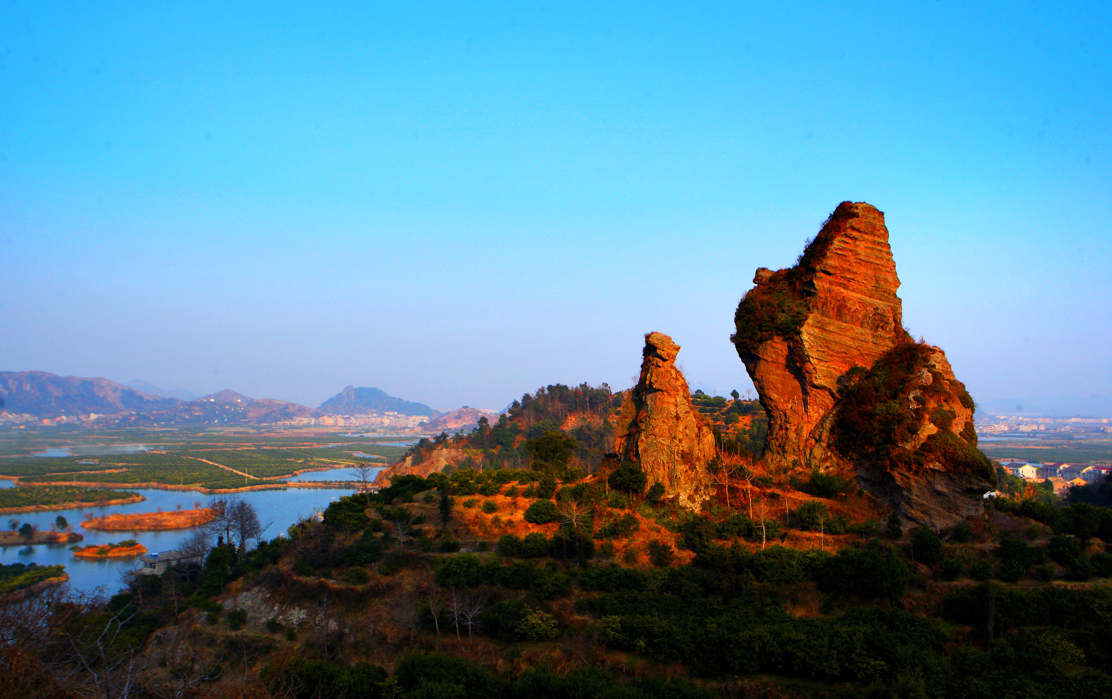 临海桃渚石柱灵峰（农田、低山、村庄、日出日落、情绪）(图11)