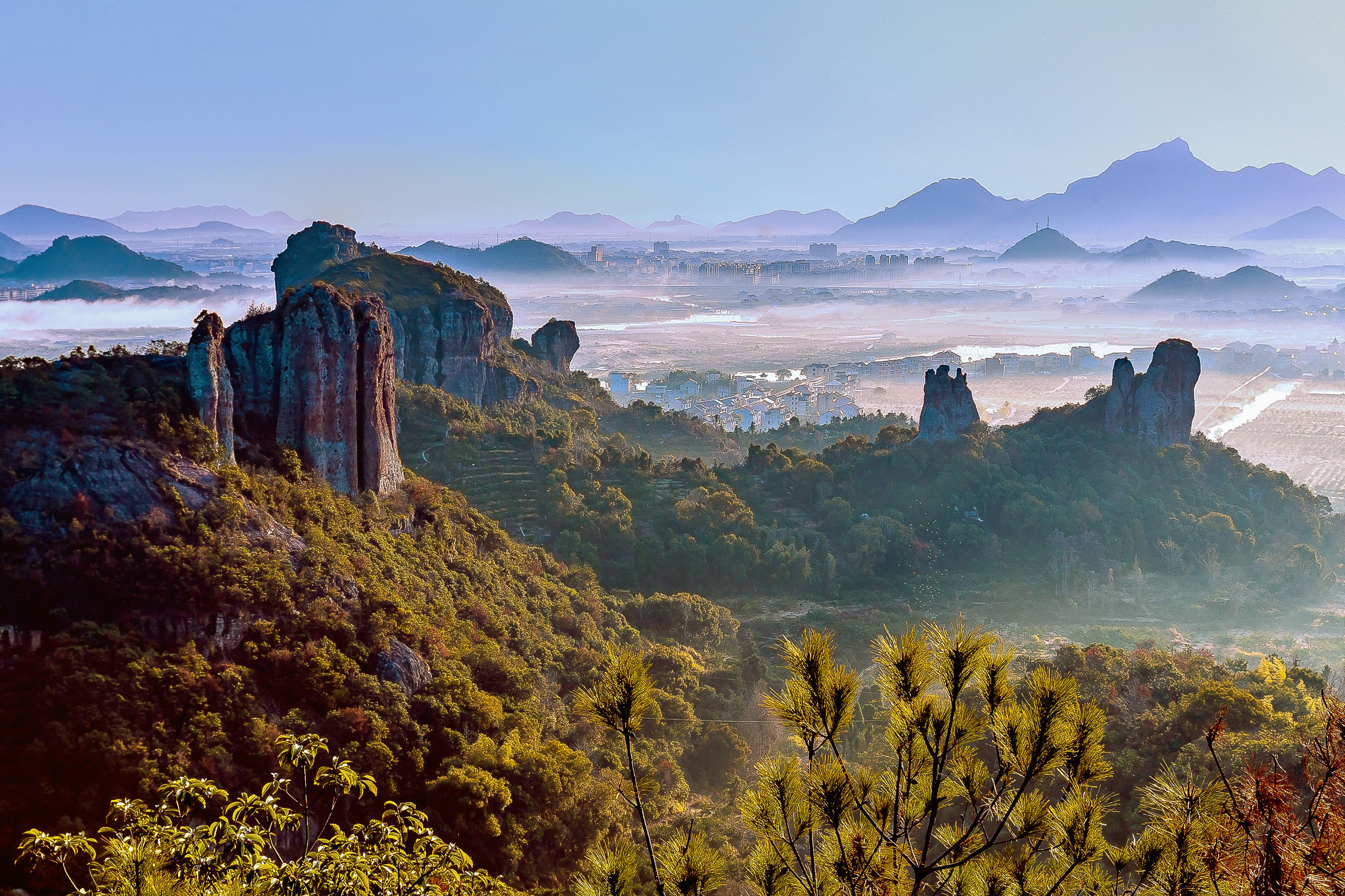 临海桃渚石柱灵峰（农田、低山、村庄、日出日落、情绪）(图12)