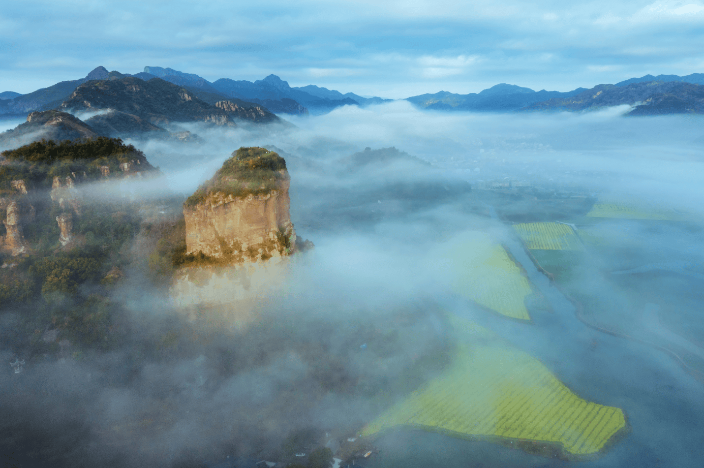 临海桃渚石柱灵峰（农田、低山、村庄、日出日落、情绪）(图26)