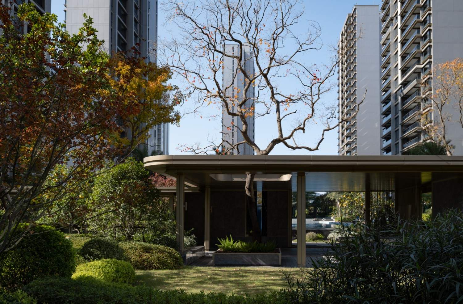 海月和鸣小区会所——现代高端住宅影视拍摄基地 豪宅 小区 游泳池(图4)