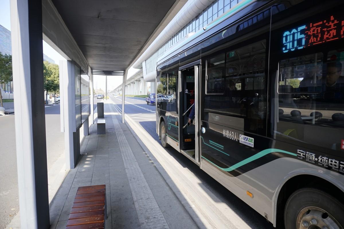 台州银泰城门口台州轻轨国博中心站和公交车站（银泰门口）(图9)