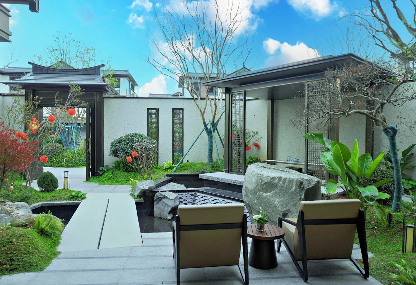 路桥螺洋街道十里丹青府 稀缺新中式别墅群，满足多题材取景需求(图84)